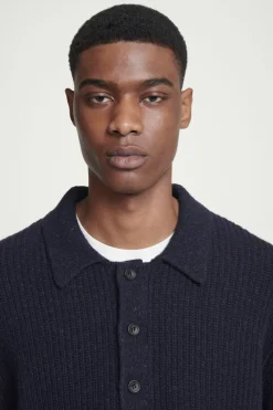 COS RIBBED WOOL AND CASHMERE-BLEND POLO SHIRT- Polo Shirts | Cashmere