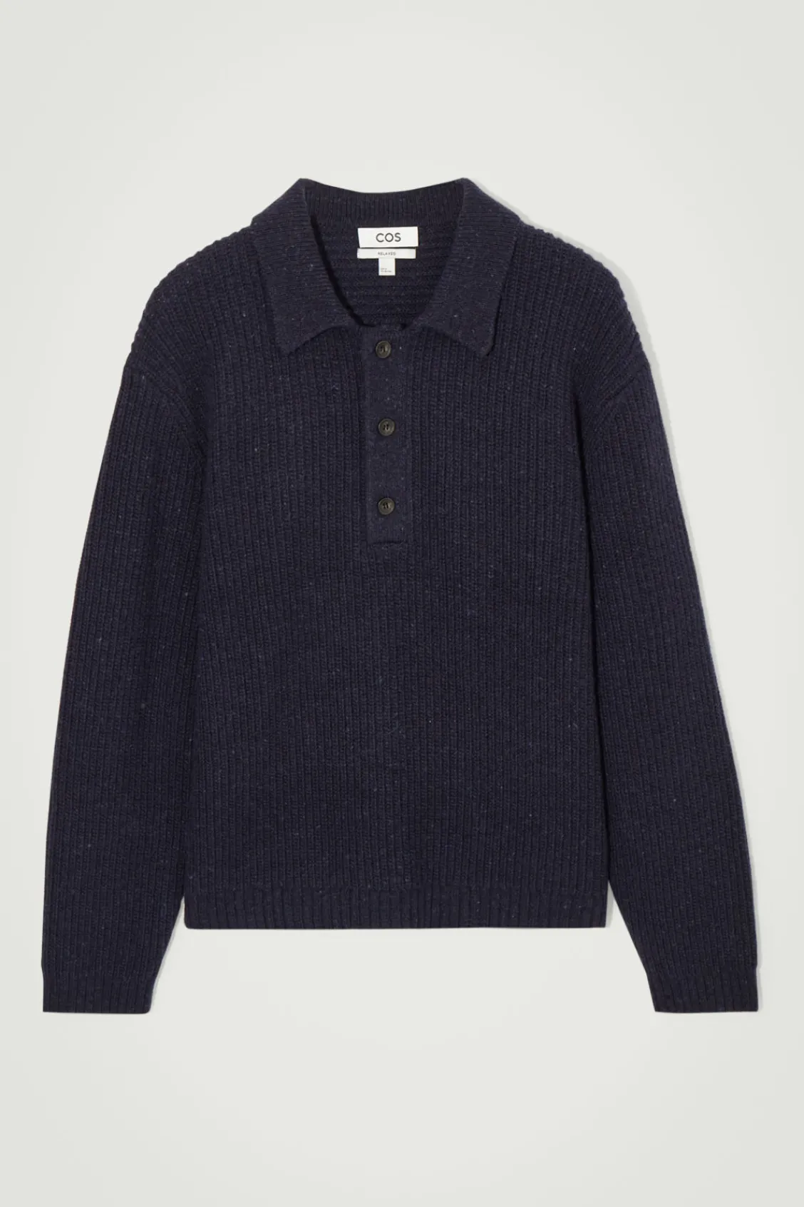 COS RIBBED WOOL AND CASHMERE-BLEND POLO SHIRT- Polo Shirts | Cashmere