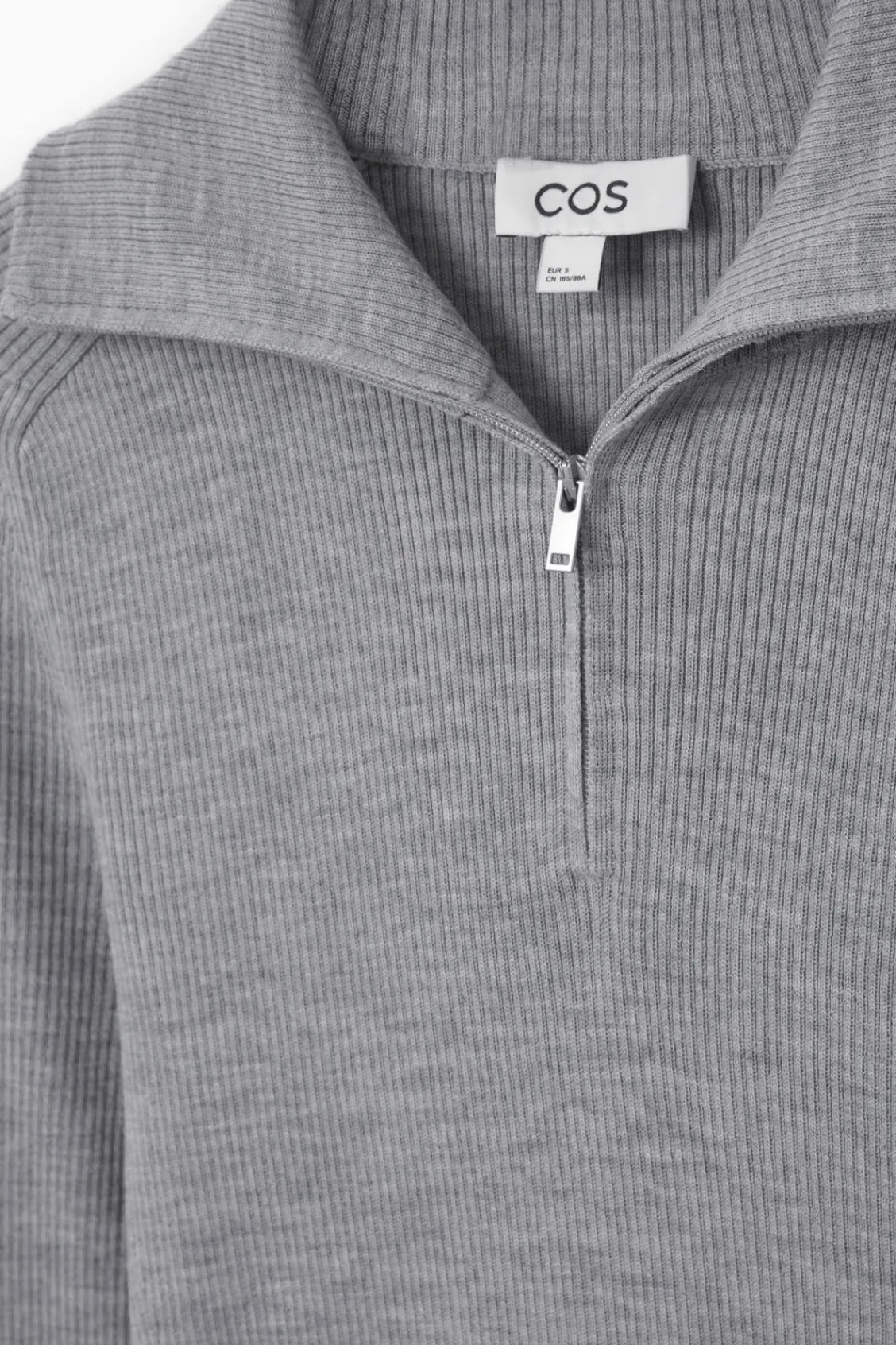 COS RIBBED WOOL HALF-ZIP TOP-Women Tops | Sweaters & Cardigans