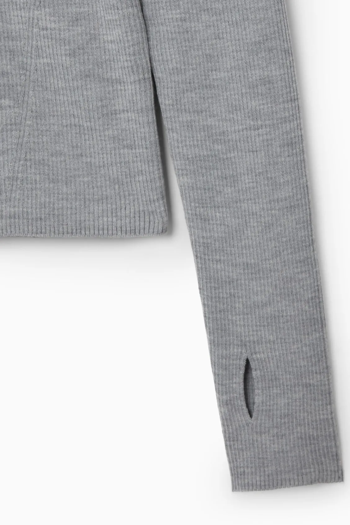 COS RIBBED WOOL HALF-ZIP TOP-Women Tops | Sweaters & Cardigans