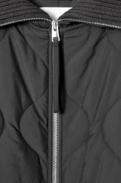 COS RIBBED-COLLAR QUILTED COAT-Women Coats & Jackets