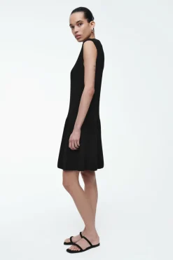 COS RIBBED-KNIT DROPPED-WAIST MINI DRESS-Women Dresses & Jumpsuits | Sweaters & Cardigans