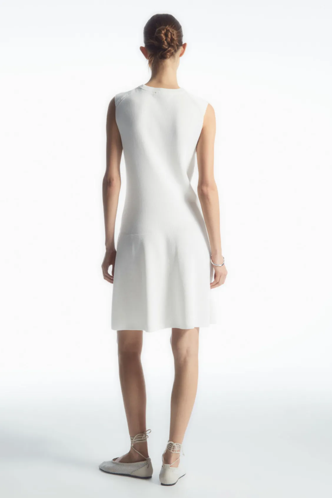 COS RIBBED-KNIT DROPPED-WAIST MINI DRESS-Women Dresses & Jumpsuits | Sweaters & Cardigans