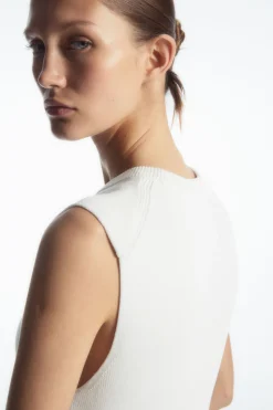 COS RIBBED-KNIT DROPPED-WAIST MINI DRESS-Women Dresses & Jumpsuits | Sweaters & Cardigans