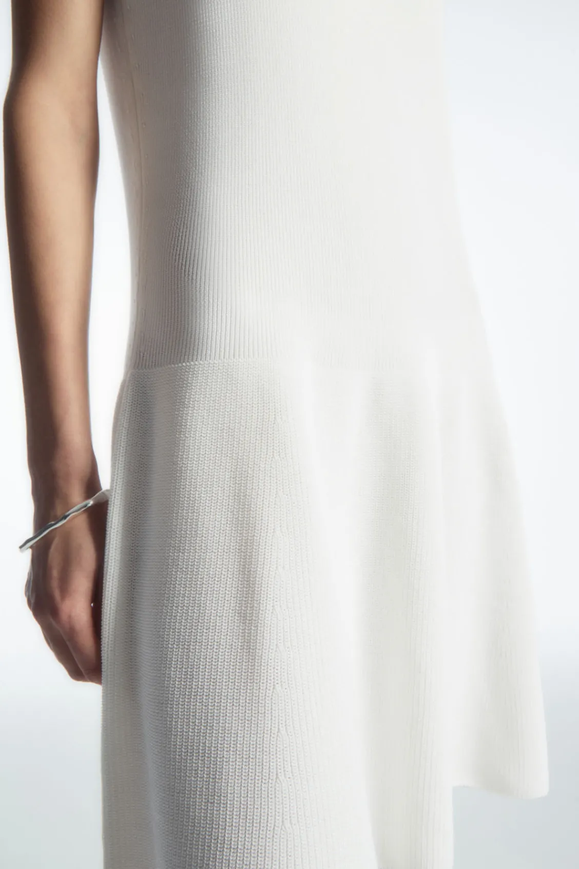COS RIBBED-KNIT DROPPED-WAIST MINI DRESS-Women Dresses & Jumpsuits | Sweaters & Cardigans