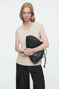 COS RIBBED-KNIT HOODED TANK TOP-Women Tops | Sweaters & Cardigans