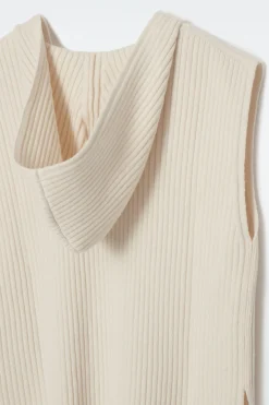 COS RIBBED-KNIT HOODED TANK TOP-Women Tops | Sweaters & Cardigans