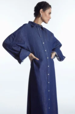 COS ROUNDED DENIM SHIRT DRESS-Women Dresses & Jumpsuits