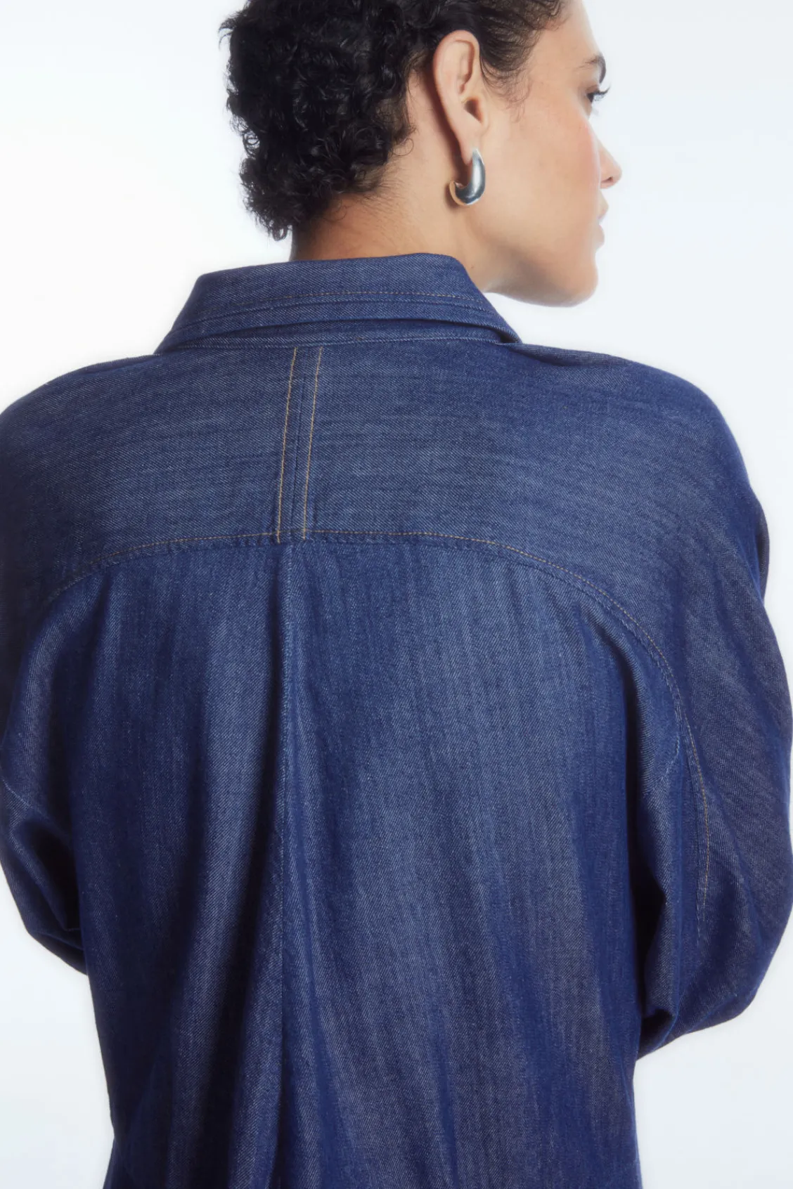 COS ROUNDED DENIM SHIRT DRESS-Women Dresses & Jumpsuits