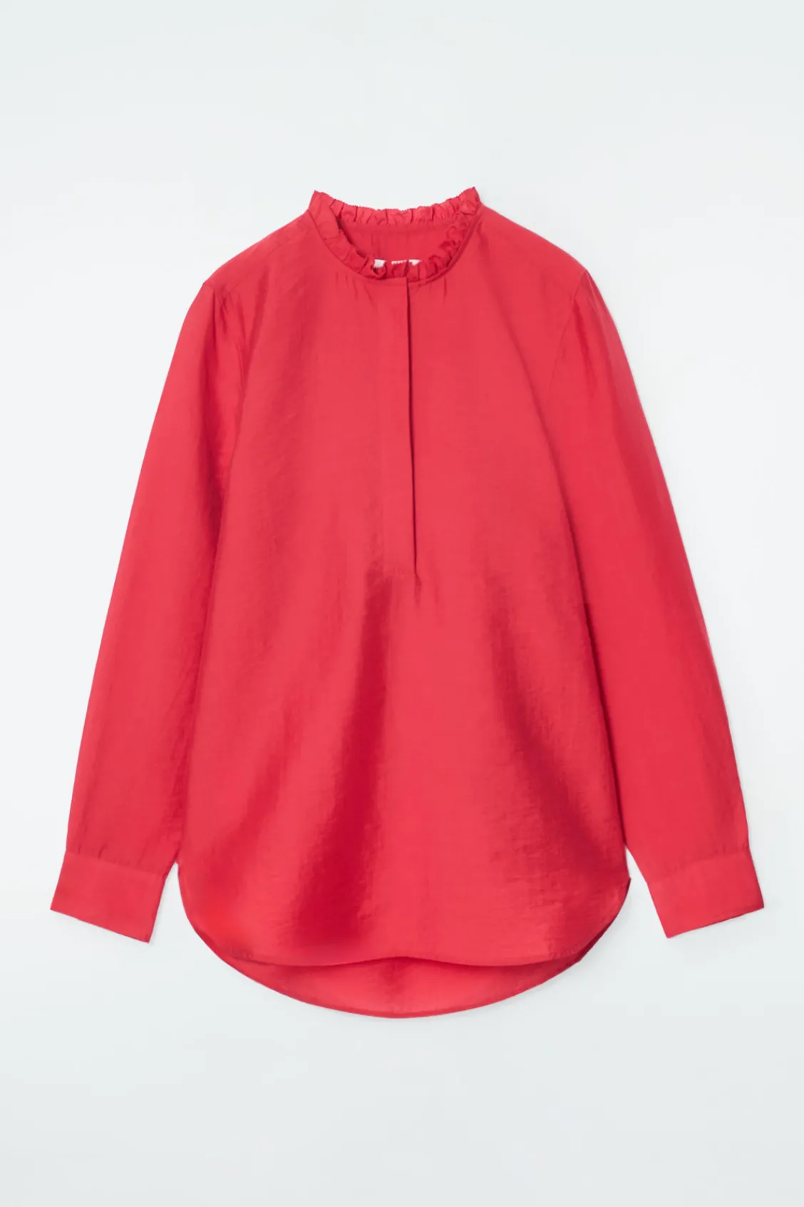COS RUFFLE-COLLAR POPLIN BLOUSE-Women Shirts & Blouses | Tops