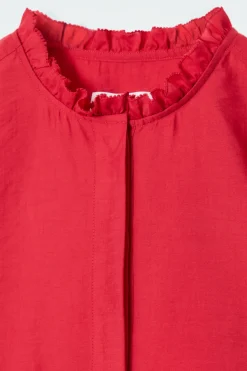 COS RUFFLE-COLLAR POPLIN BLOUSE-Women Shirts & Blouses | Tops