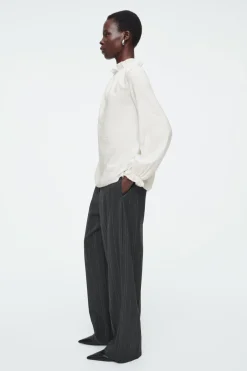 COS RUFFLED HIGH-NECK BLOUSE-Women Shirts & Blouses | Tops