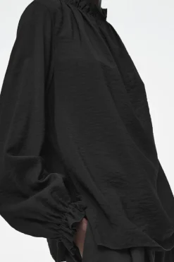 COS RUFFLED HIGH-NECK BLOUSE-Women Shirts & Blouses | Tops