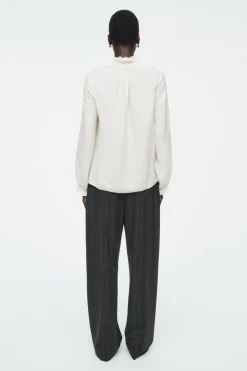 COS RUFFLED HIGH-NECK BLOUSE-Women Shirts & Blouses | Tops