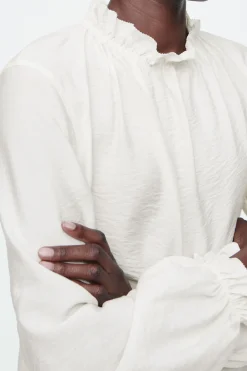 COS RUFFLED HIGH-NECK BLOUSE-Women Shirts & Blouses | Tops