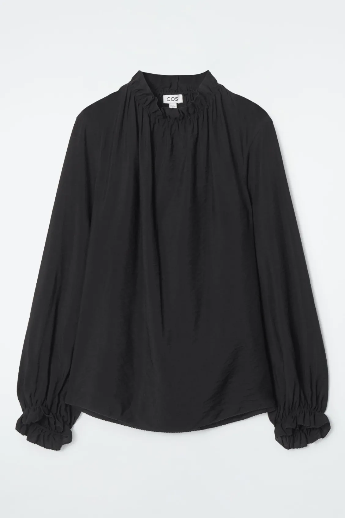 COS RUFFLED HIGH-NECK BLOUSE-Women Shirts & Blouses | Tops