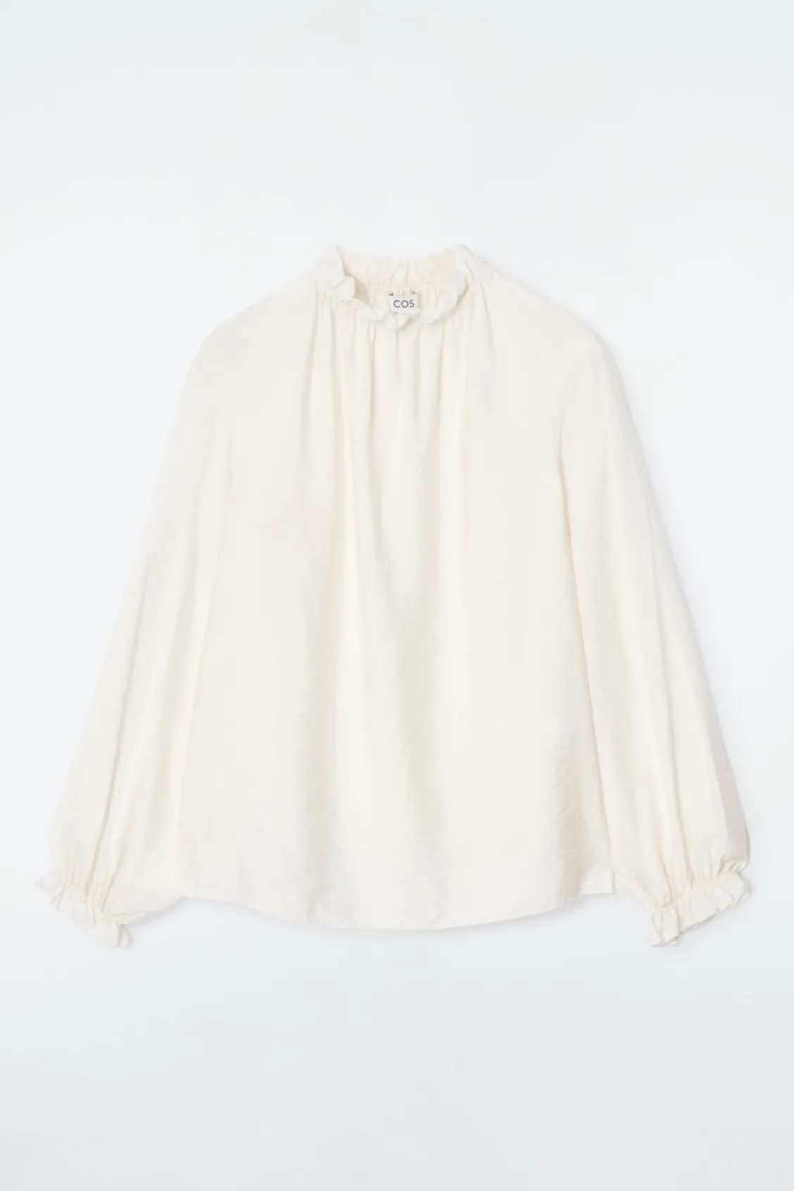 COS RUFFLED HIGH-NECK BLOUSE-Women Shirts & Blouses | Tops
