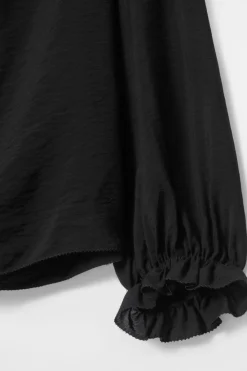COS RUFFLED HIGH-NECK BLOUSE-Women Shirts & Blouses | Tops