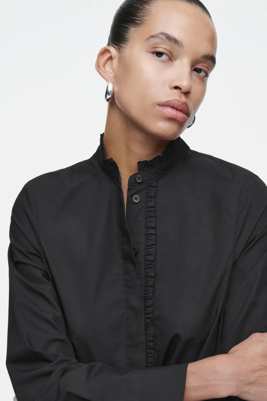 COS RUFFLED SWING MINI DRESS-Women Dresses & Jumpsuits