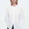 COS RUFFLED-CUFF GATHERED BLOUSE-Women Shirts & Blouses | Tops