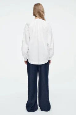 COS RUFFLED-CUFF GATHERED BLOUSE-Women Shirts & Blouses | Tops