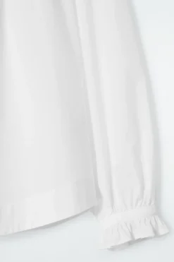 COS RUFFLED-CUFF GATHERED BLOUSE-Women Shirts & Blouses | Tops