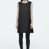 COS SATIN RACER-NECK MINI DRESS-Women Dresses & Jumpsuits