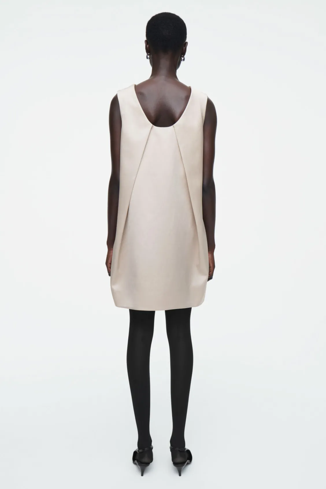 COS SATIN RACER-NECK MINI DRESS-Women Dresses & Jumpsuits