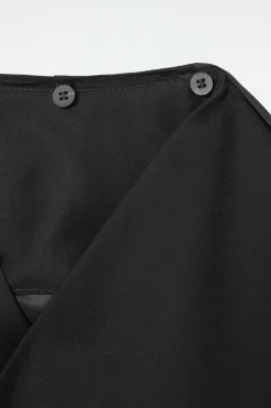 COS SCARF-DETAIL WOOL BLAZER-Women Coats & Jackets