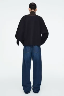 COS SCARF-DETAIL WOOL CAPE-Women Capes & Hybrids | Coats & Jackets