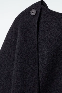 COS SCARF-DETAIL WOOL CAPE-Women Capes & Hybrids | Coats & Jackets