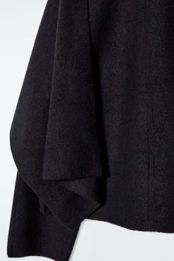 COS SCARF-DETAIL WOOL CAPE-Women Capes & Hybrids | Coats & Jackets