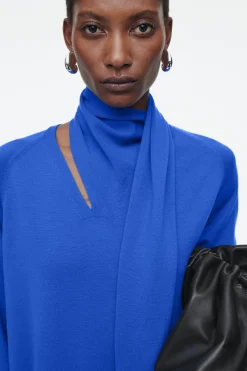 COS SCARF-DETAIL WOOL MAXI DRESS-Women Dresses & Jumpsuits | Sweaters & Cardigans