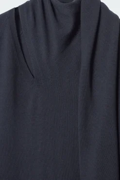 COS SCARF-DETAIL WOOL MAXI DRESS-Women Dresses & Jumpsuits | Sweaters & Cardigans