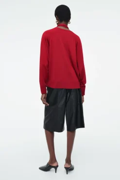 COS SCARF-DETAIL WOOL TURTLENECK SWEATER-Women Tops | Sweaters & Cardigans