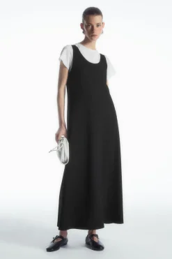 COS SCOOP-NECK JERSEY MIDI DRESS-Women Dresses & Jumpsuits