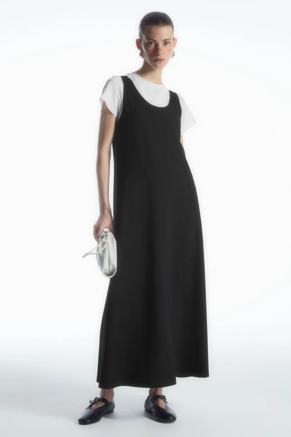 COS SCOOP-NECK JERSEY MIDI DRESS-Women Dresses & Jumpsuits