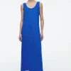 COS SCOOP-NECK JERSEY MIDI DRESS-Women Dresses & Jumpsuits