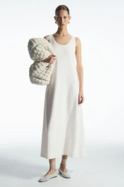 COS SCOOP-NECK JERSEY MIDI DRESS-Women Dresses & Jumpsuits