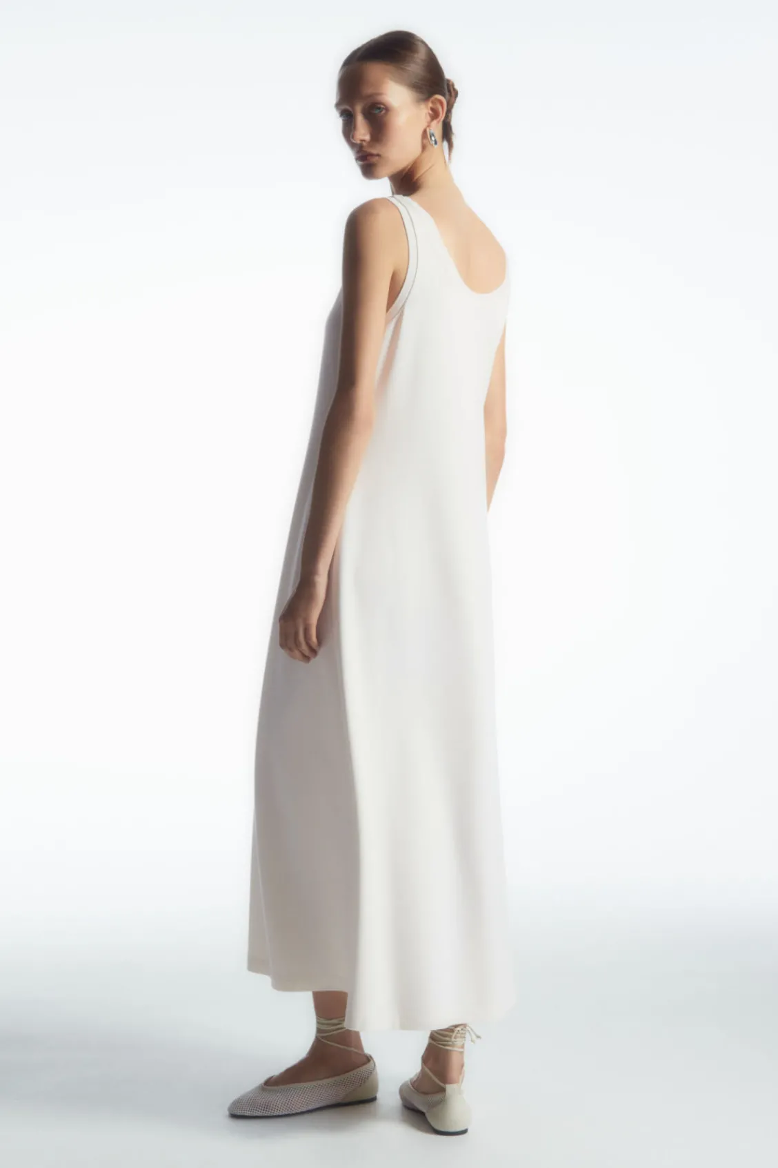 COS SCOOP-NECK JERSEY MIDI DRESS-Women Dresses & Jumpsuits