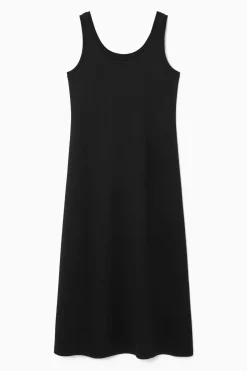 COS SCOOP-NECK JERSEY MIDI DRESS-Women Dresses & Jumpsuits