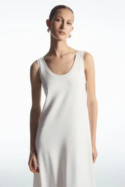 COS SCOOP-NECK JERSEY MIDI DRESS-Women Dresses & Jumpsuits