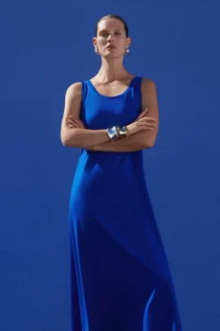 COS SCOOP-NECK JERSEY MIDI DRESS-Women Dresses & Jumpsuits