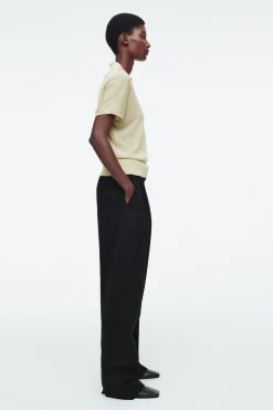 COS SCOOP-NECK KNITTED POLO SHIRT-Women Shirts & Blouses | Tops