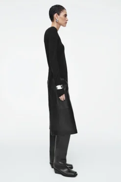 COS SCOOP-NECK MERINO WOOL LONG-SLEEVED TOP-Women Tops | Sweaters & Cardigans