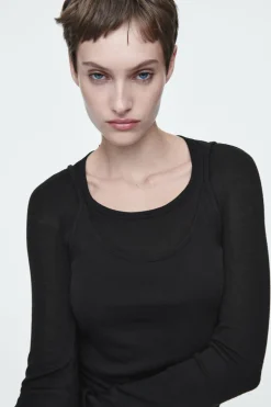 COS SCOOP-NECK MERINO WOOL TANK TOP-Women Tops | Sweaters & Cardigans