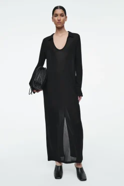 COS SCOOP-NECK POLO MAXI DRESS-Women Dresses & Jumpsuits