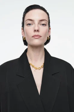 COS SCULPTED HOOP EARRINGS-Women Jewelry