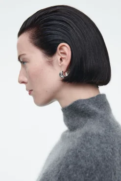 COS SCULPTED HOOP EARRINGS-Women Jewelry