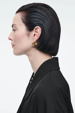 COS SCULPTED HOOP EARRINGS-Women Jewelry